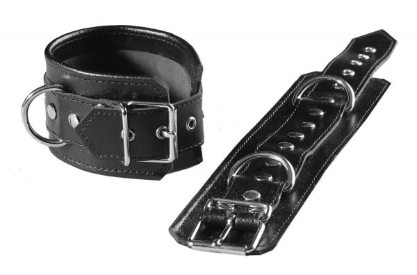 Ledapol Bondage Leder Handfesseln mit Nieten