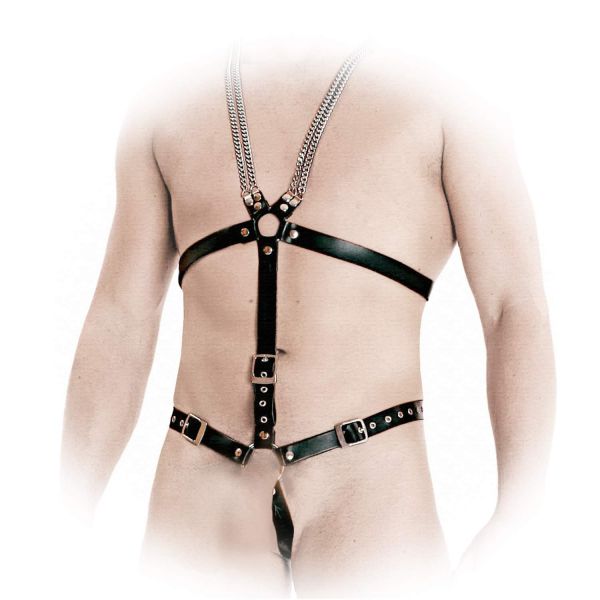 Ledapol Leder Harness Body mit Ketten