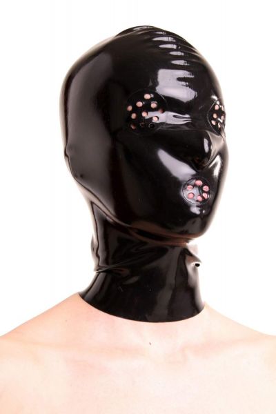 Anita Berg Latex Kopfmaske mit Perforationen