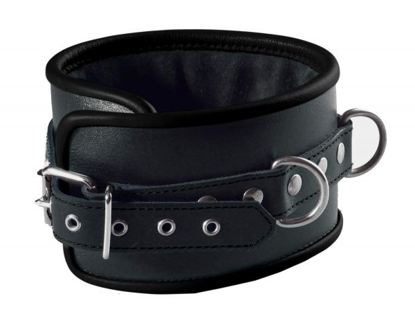 Ledapol Bondage Leder Halsband mit Ringen