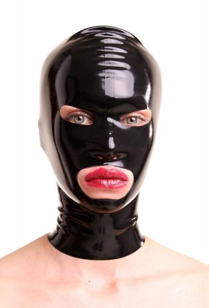 Anita Berg Latex Zip-Maske mit ovalen Öffnungen