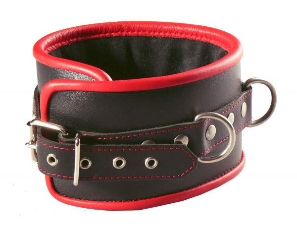 Ledapol Bondage Leder Halsband mit Ringen