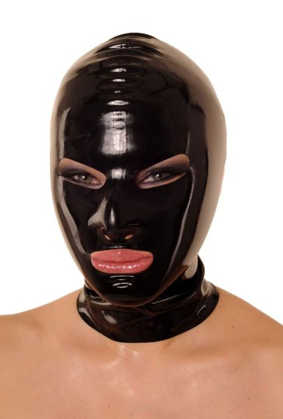 Anita Berg Latex Zip-Kopfmaske mit Augenöffnungen und Mundöffnungen