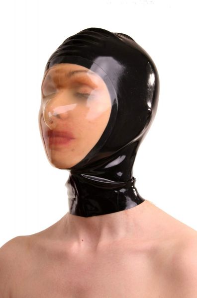 Anita Berg Latex Kopfmaske mit Transparenz ohne Zip