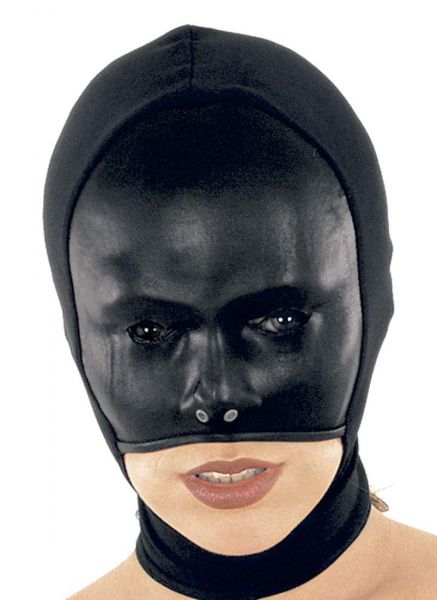 Ledapol Leder Stretch Kopfmaske mit Zip