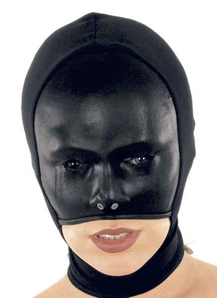 Ledapol Leder Stretch Kopfmaske mit Zip
